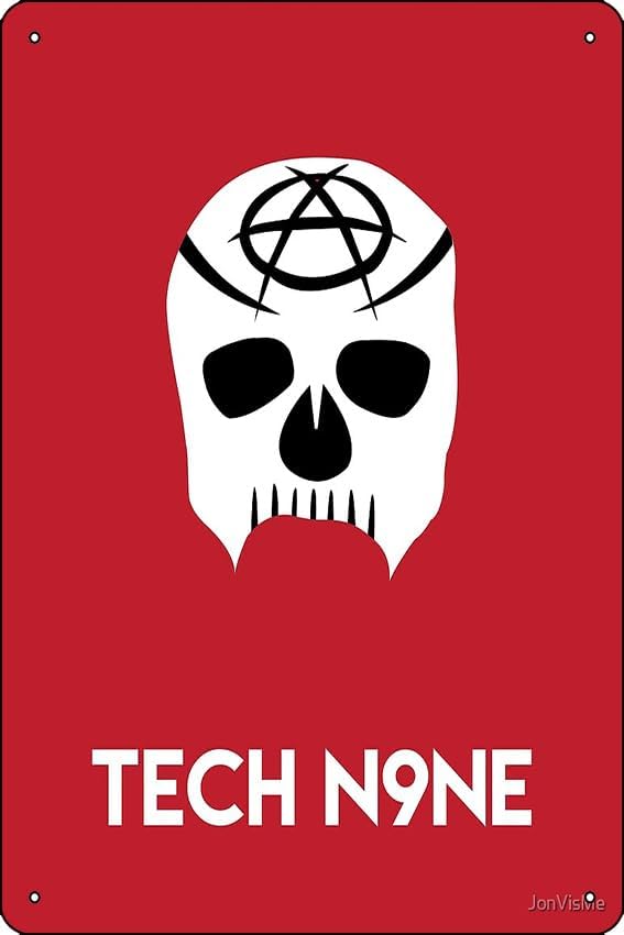 Office Tech For Men - Metalowy plakat Tech N9ne Worldy Angel,