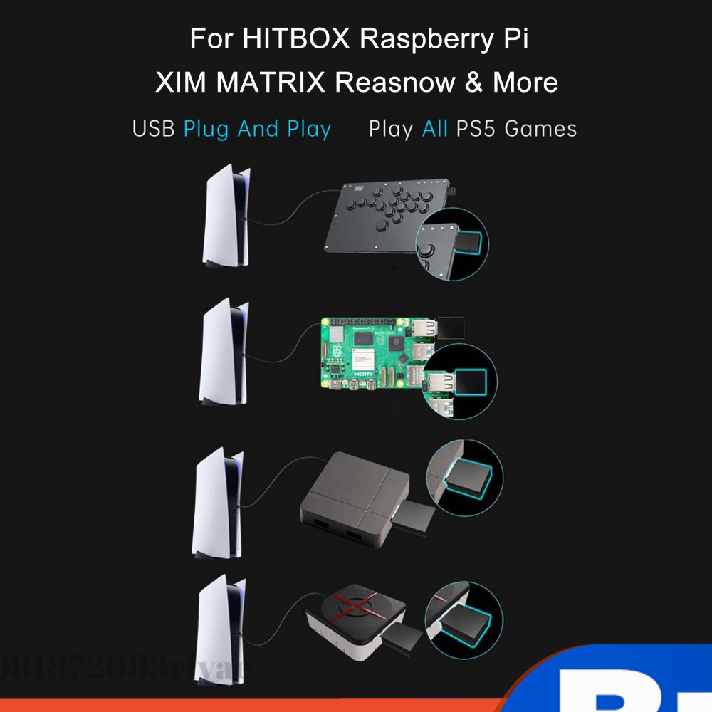 Raspberry Pi Keyboard - Konwerter kontrolera Plug-and-Play P5General z dwukierunkowym