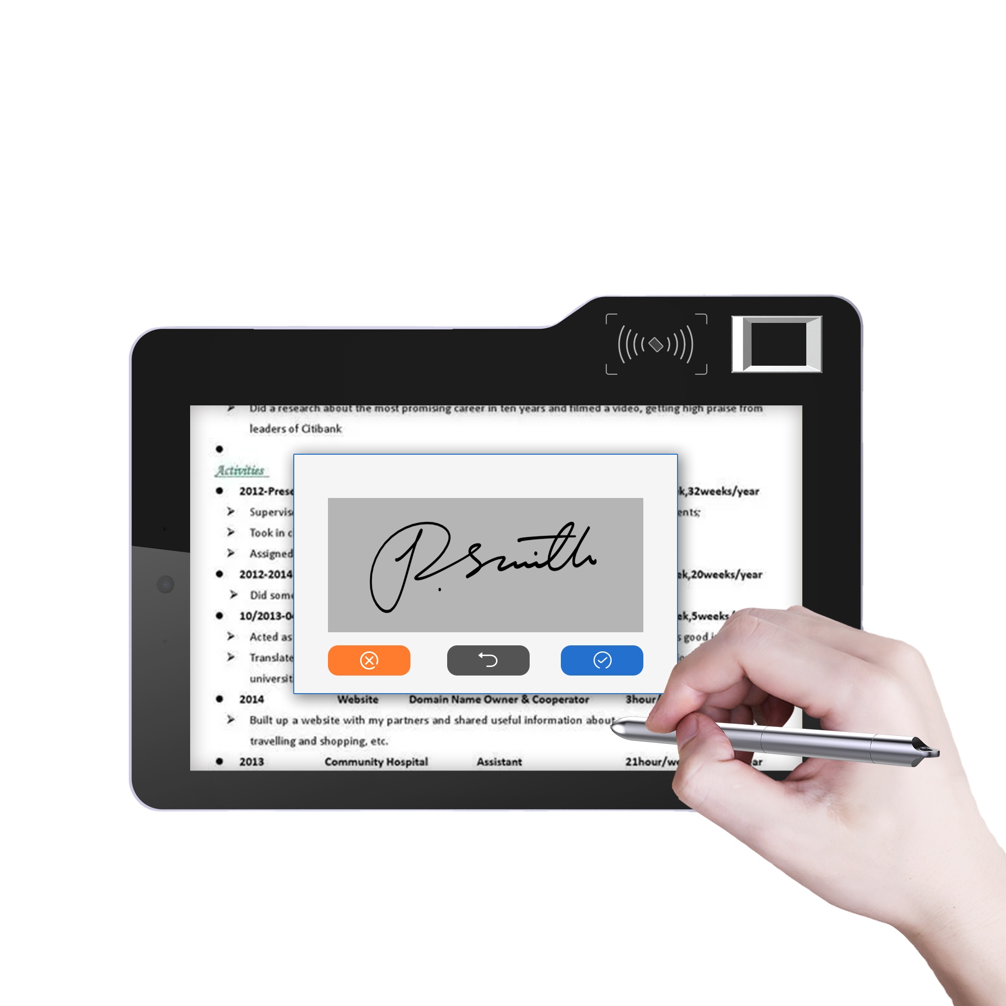 Digital Signature Pad - Tablet Android MT610 10,1 cala z