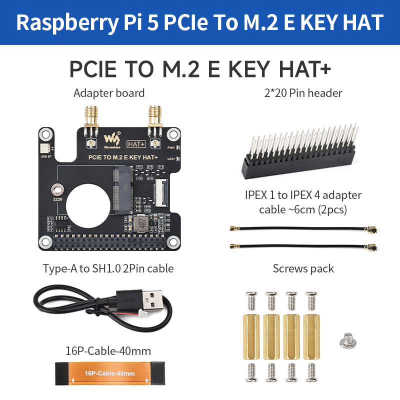 Płytka PCIe do M.2 E KEY HAT+  – Raspberry Pi Keyboard recenzja i cena